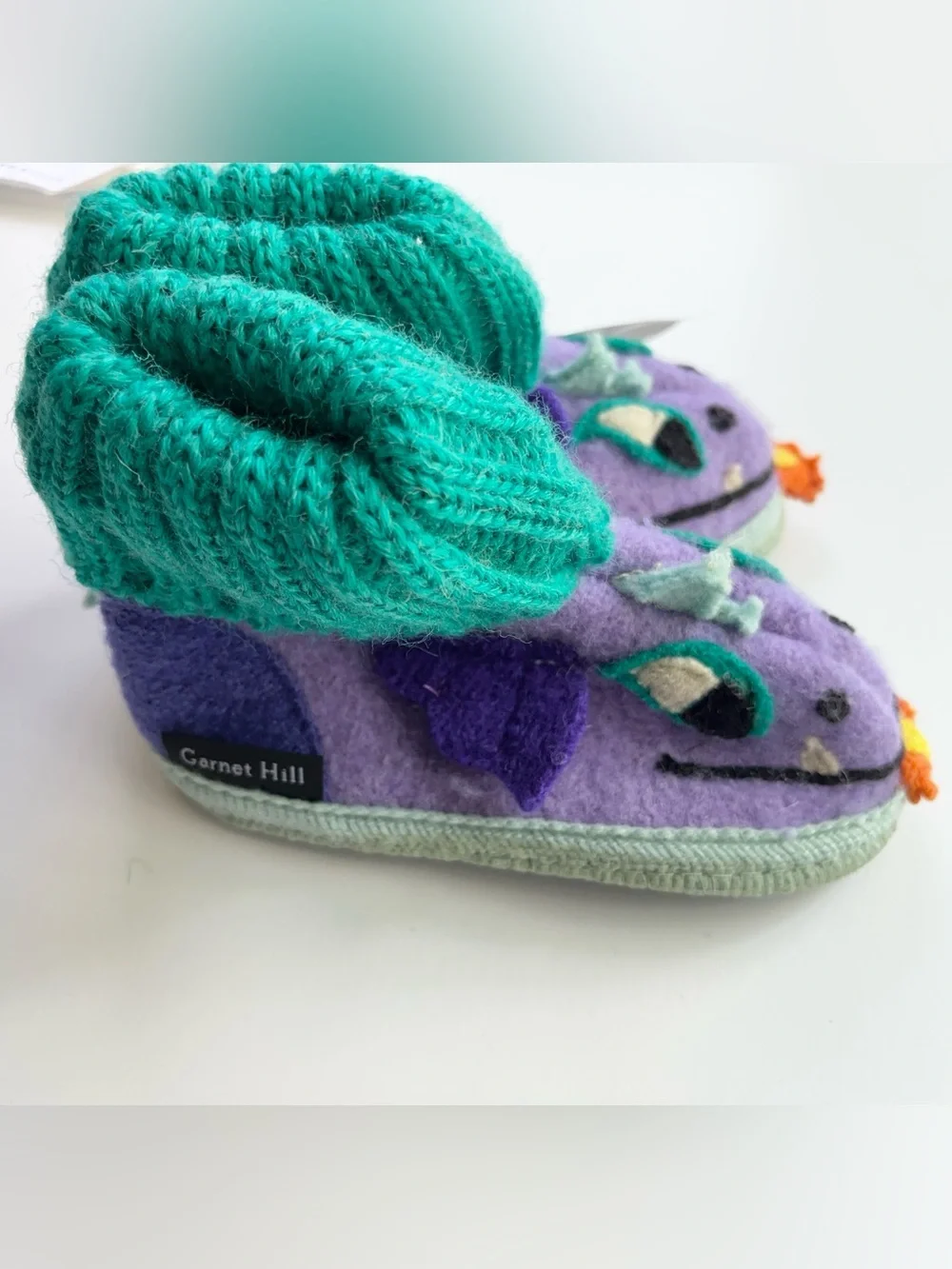 Purple Dragon Slippers Size 6 Garnet Hill by Haflinger Kids Boiled Wool
